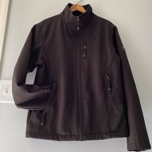 TUMI T-Tech fleece lined mid weight soft shell full zip pockets collared small